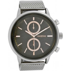 OOZOO Timepieces 48mm Silver Mesh Bracelet C7463